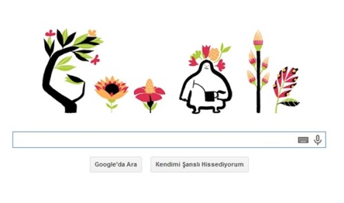 Google'dan Yeni Doodle: "İlkbahar Ekinoksu"
